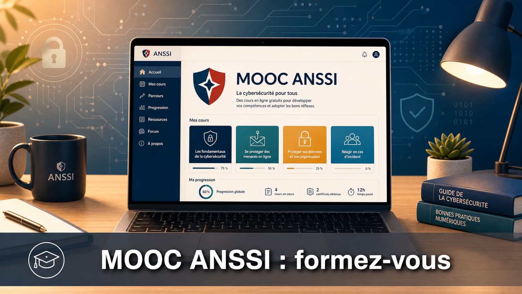 Un ordinateur portable moderne affiche une interface d